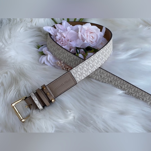 Michael Kors Women's Triple Loops Studded Belt - Picture 2 of 14